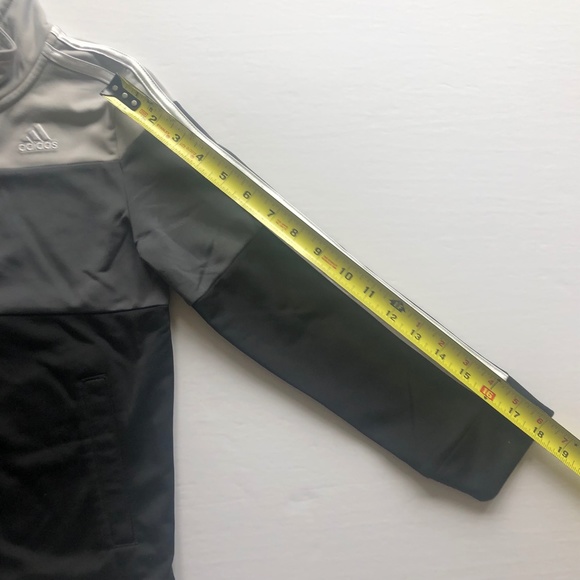 Adidas Boys Gray/Black Colorblock Tricot Jacket - Picture 5 of 7